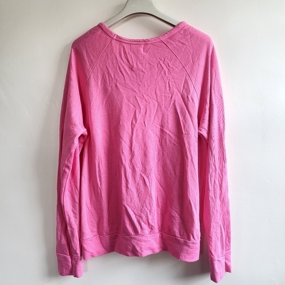 New Sundry Love Me Truly Graphic Crewneck Pink Pullover Sweatshirt NWT 3/Large - Picture 8 of 11